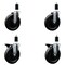 Service Caster 6'' Phenolic Wheel Swivel 1-3/8'' Expand Stem Caster Set 2 Brakes, 4PK SCC-EX20S615-PHS-2-PLB-2-138 - alternate 1